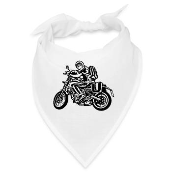 Motorrad Touring / Motorcycle 01_weiß - Bandana - Weiß - Vorne