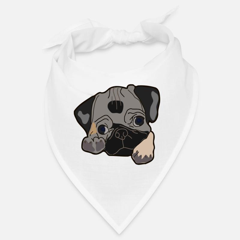 Mops Kopf Geschenk Idee Bandana
