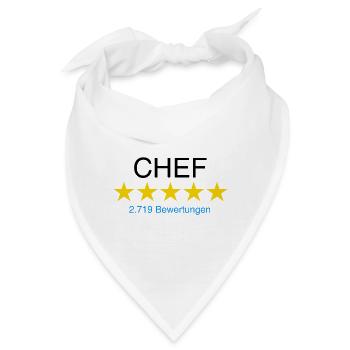 Chef mit Bewertung - Bandana - Weiß - Vorne