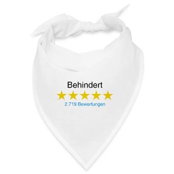 Behindert mit Bewertung - Bandana - Weiß - Vorne