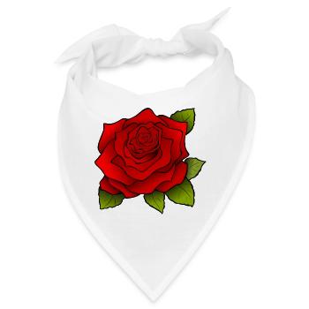 Trendy Rosen-Motiv! - Bandana - Weiß - Vorne