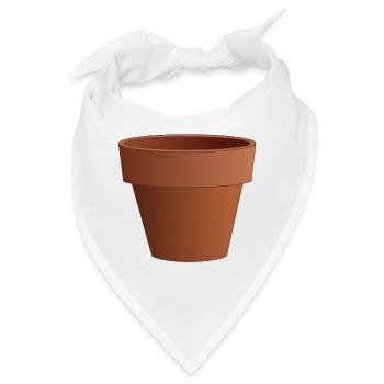 claypot blumentopf flowers blumen pflanzen plants2 - Bandana - Weiß - Vorne