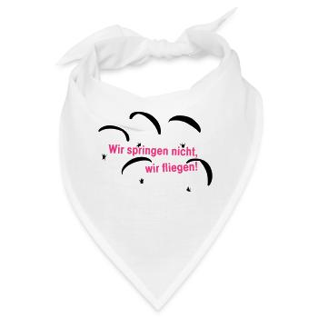 Wir springen nicht, wir fliegen! - Bandana - Weiß - Vorne