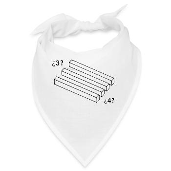 Optische Täuschungen 3 bis 4 Sticks - Bandana - Weiß - Vorne
