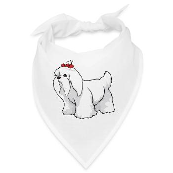 Malteser Hund - Bandana - Weiß - Vorne