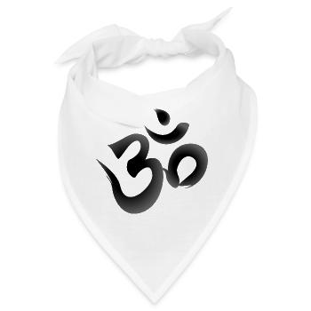 OM Mantra Joga - Bandana - Weiß - Vorne