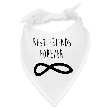 Best Friends Forever / Beste Freunde - Bandana - Weiß - Vorne