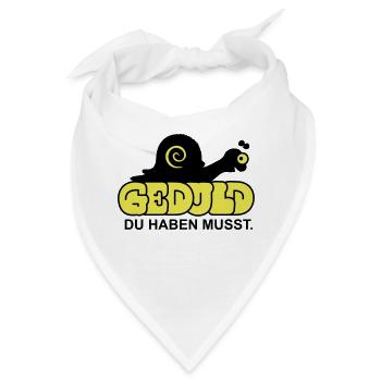 Geduld du haben musst (2c) - Bandana - Weiß - Vorne