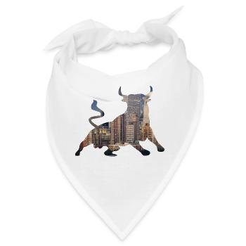 Wall-Street Bulle - Bandana - Weiß - Vorne