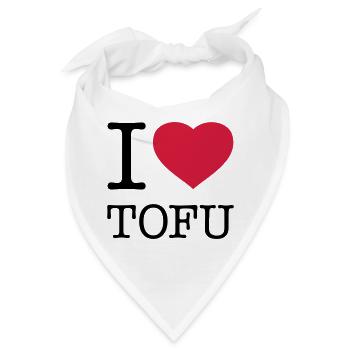 I LOVE TOFU Soja - Bandana - Weiß - Vorne