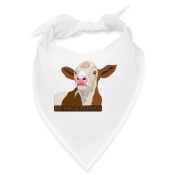 Kalb Be Vegetarian - Bandana - Weiß - Vorne