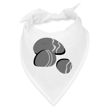 Drei Kieselsteine - Bandana - Weiß - Vorne