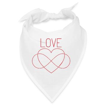 Unendlichkeit Liebe Zeichen Freundschaft - Bandana - Weiß - Vorne