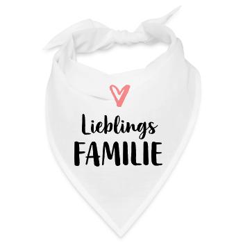 Familie Lieblingsfamilie Liebe Herz Geschenk - Bandana - Weiß - Vorne