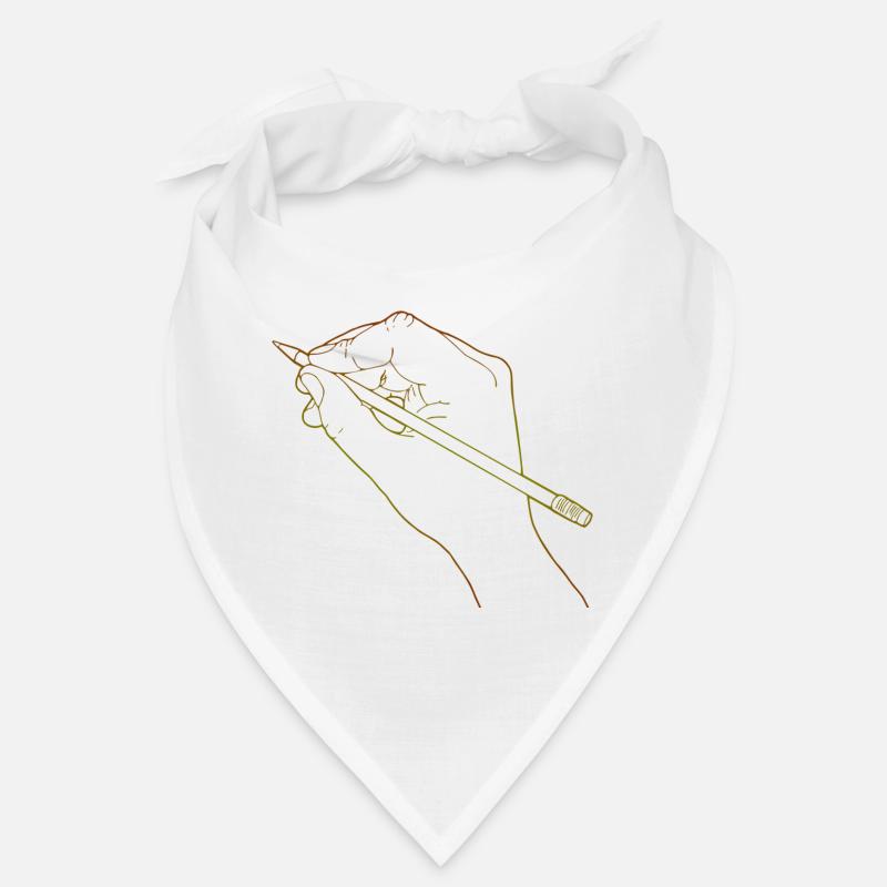 Sketched hand holding a pencil Bandana