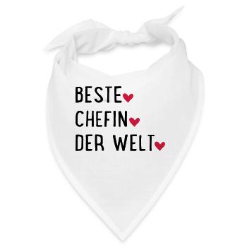 Beste Chefin der Welt - Bandana - Weiß - Vorne