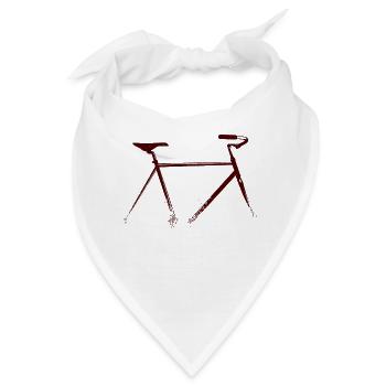 beunruhigtes Vintages Fahrrad - Bandana - Weiß - Vorne