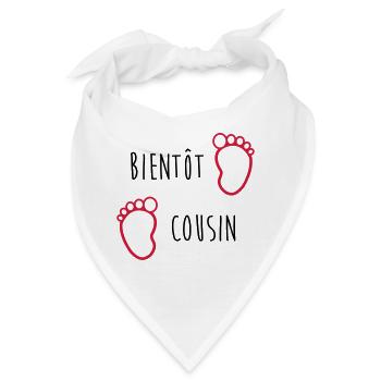 Onkel / Tante / Vetter / Cousin / Kusine - Bandana - Weiß - Vorne