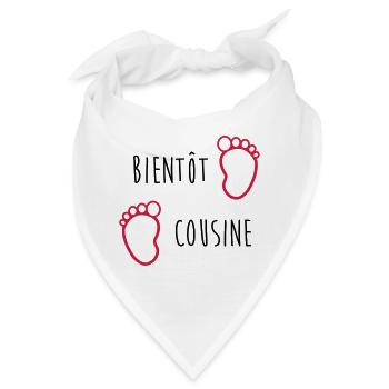 Onkel / Tante / Vetter / Cousin / Kusine - Bandana - Weiß - Vorne
