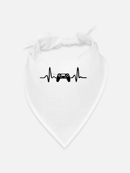 Gaming Herzschlag - Bandana - blanc