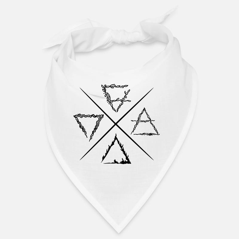 Quatre éléments symboles - Bandana - blanc