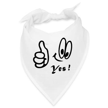 Number One , Yes, Comic - Bandana - Weiß - Vorne