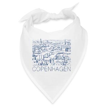 Stiftzeichnung Kopenhagen - Bandana - Weiß - Vorne