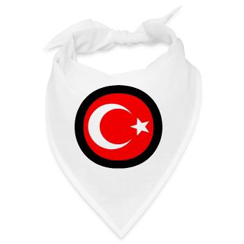 Türkische flagge - Bandana - Weiß - Vorne