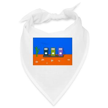 Zapfsaeulen in der Wueste - Bandana - Weiß - Vorne
