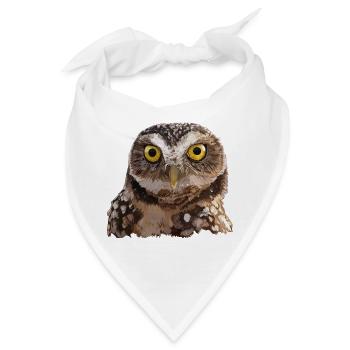 Eule graben - Bandana - Weiß - Vorne