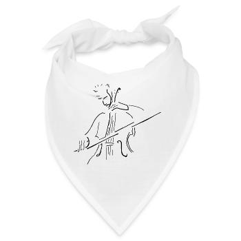 Cellist pur scharz - Bandana - Weiß - Vorne