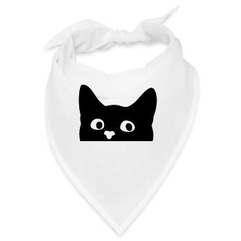Katze - Bandana - Weiß - Vorne
