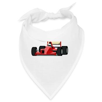 Rennwagen 1 - Bandana - Weiß - Vorne