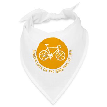 Always look on the RIDE side of life - Bandana - Weiß - Vorne