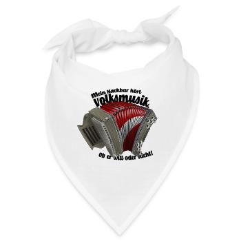 Mein Nachbar hört Volksmusik / Dunkel | ZiachON! - Bandana - Weiß - Vorne