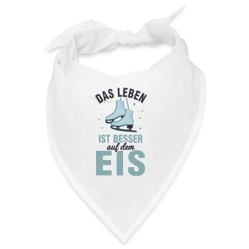 Eislaufen Schlittschuhlaufen Schlittschuhe Eislauf - Bandana - Weiß - Vorne