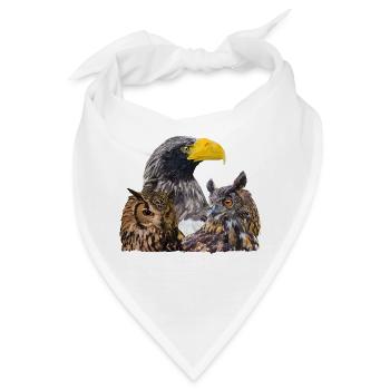 Greifvögel - Bandana - Weiß - Vorne