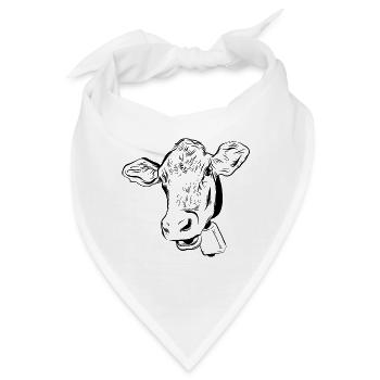 Kuh Kühe - Bandana - Weiß - Vorne