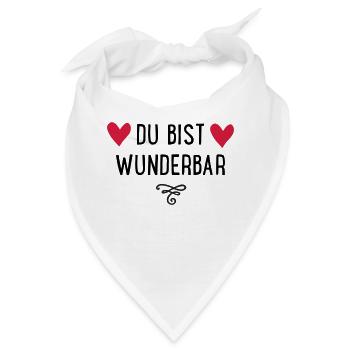 Du bist wunderbar - Bandana - Weiß - Vorne