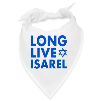 Long live israel - Bandana - Weiß - Vorne