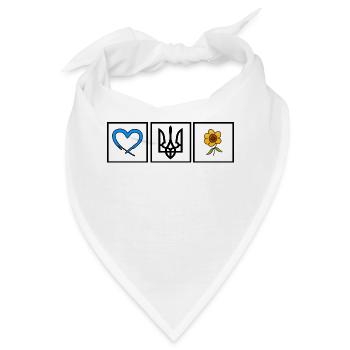 UKRAINE "befreite sonnenblume" slava ukraini - Bandana - Weiß - Vorne