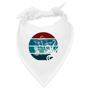 Nautischer Friedenssymbol Ventilator Grafik - Bandana - Weiß - Vorne