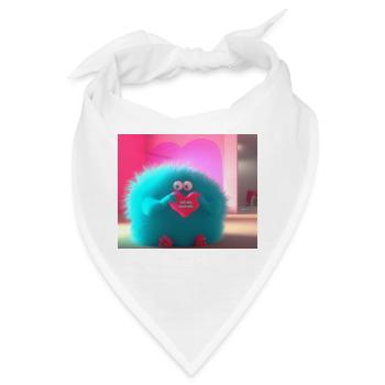 Monster mit Herz ICH BIN WERTVOLL - Bandana - Weiß - Vorne