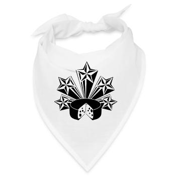Käse strahlt Sterne aus - Bandana - Weiß - Vorne