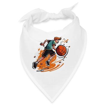 Basketball-Profi mit Höchstgeschwindigkeit - Bandana - Weiß - Vorne