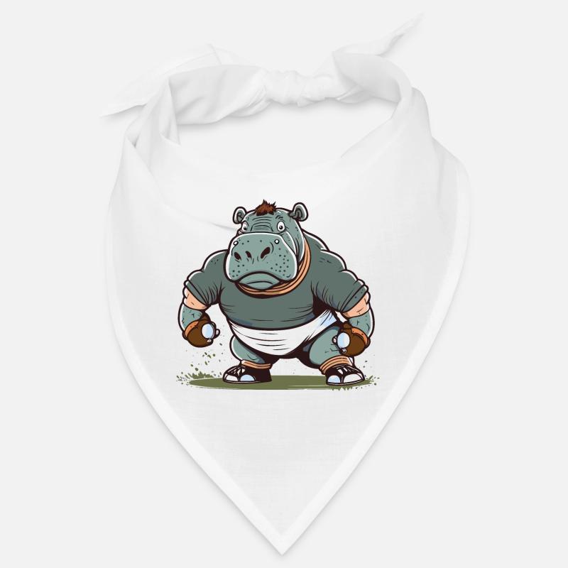 Nilpferd-Gedränge Bandana