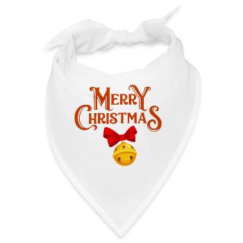 Frohe Weihnachten, Frohe Weihnachten, Frohe Feiertage - Bandana - Weiß - Vorne
