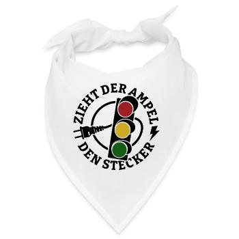 Zieht der Ampel den Stecker - Spruch - Bandana - Weiß - Vorne