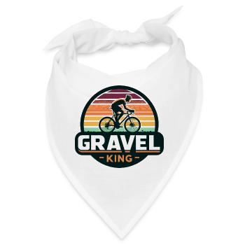 Gravel King Radfahren Fanart Design - Bandana - Weiß - Vorne