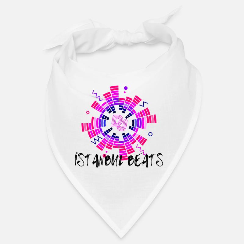 Disco néon DJ cercle design Bandana